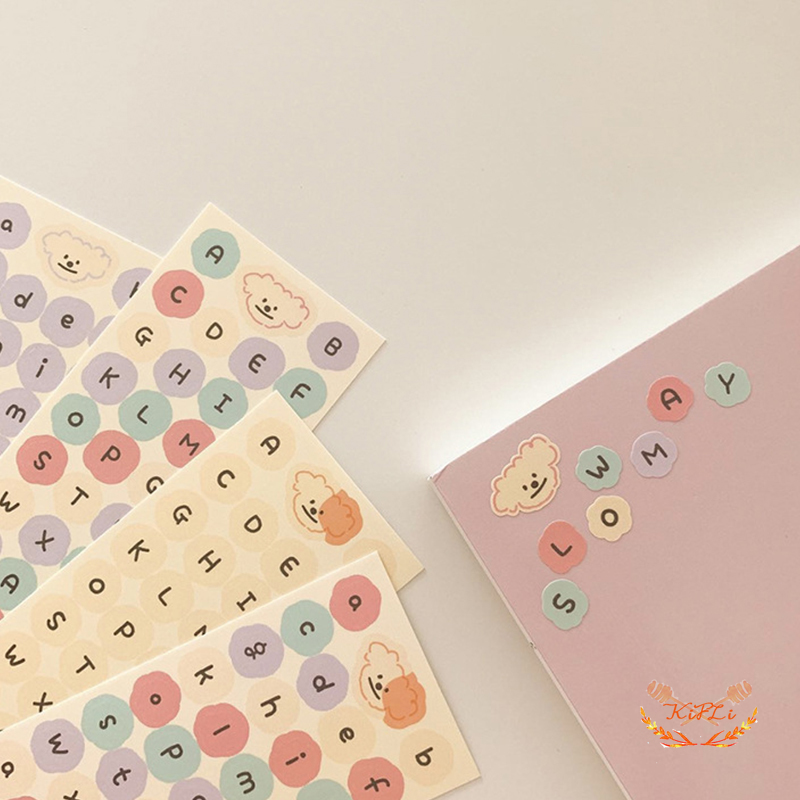 Stiker Alfabet / Stiker Huruf Bahasa Inggris Berwarna / Stiker Foto Mini K-1