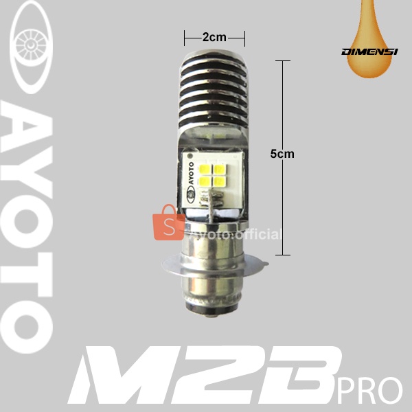 Lampu motor led motor bebek/matic AYOTO M2B PRO ac dc HI/LO-1