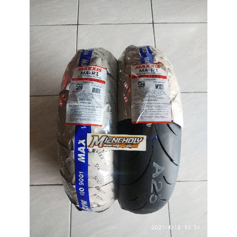 BAN MAXXIS MA R1 11070 12 SOFT COMPOND MAXIS RING 12 11070 SCOOPY DONAT VESPA MATIC FREEGO tubles