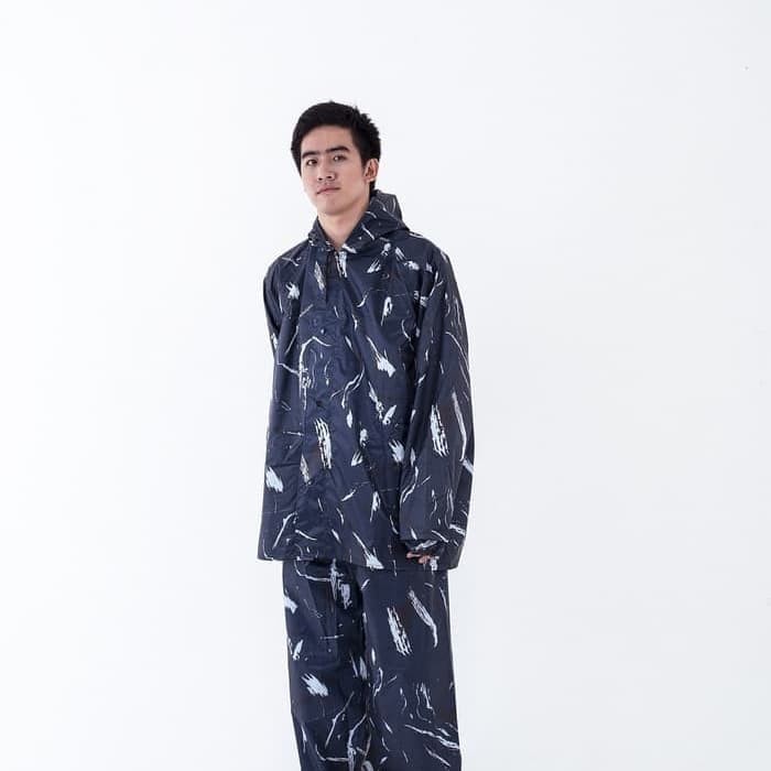Jas hujan setelan/ Mantel setelan/ Jas hujan murah/ Jaket celana loreng 81011
