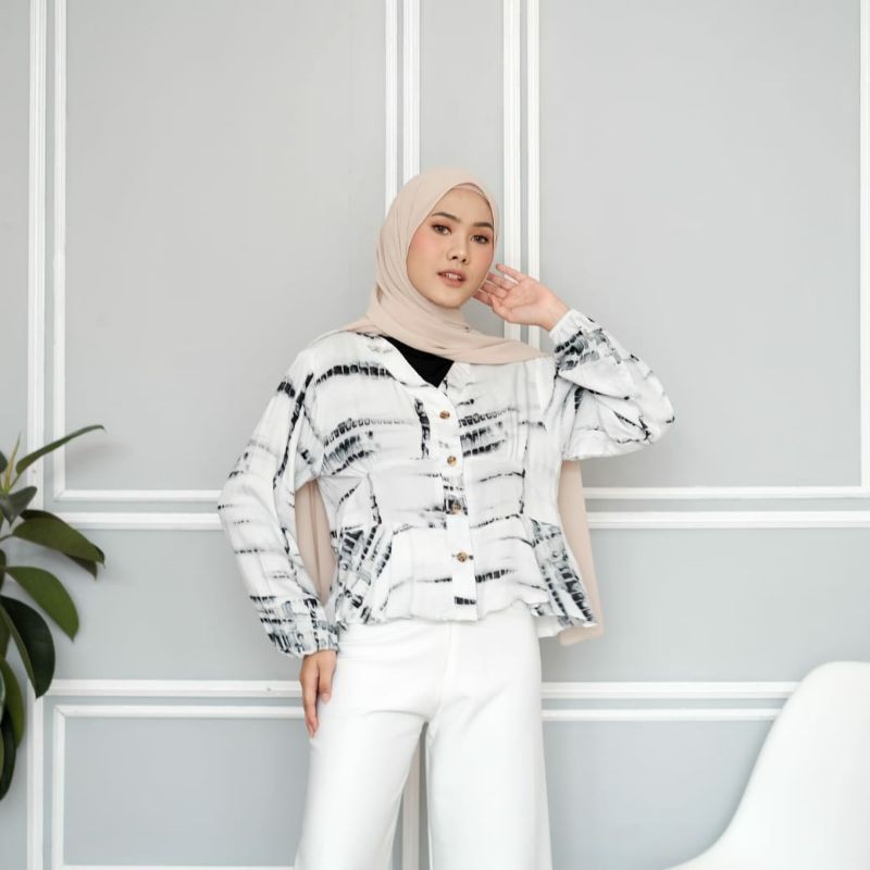 CECCA TIE DYE CROP TOP BAJU ATASAN WANITA MUSLIMAH PREMIUM