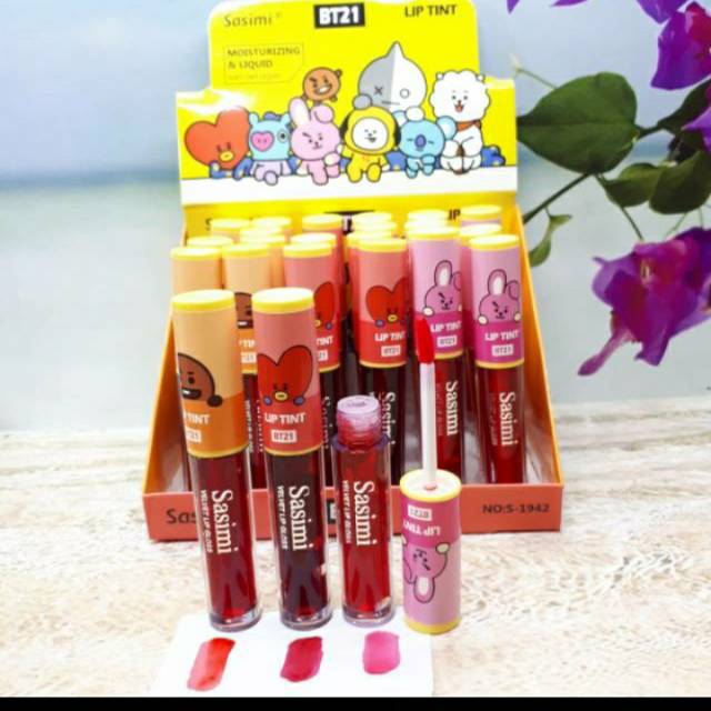 LIP TINT SASIMI MOISTURIZING &amp; LIQUID BT21 ECER