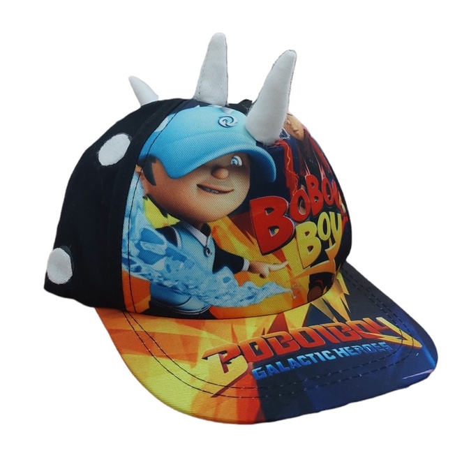 Topi Anak / Balita Print Depan Karakter Boboiboy Galaxy Usia 1-8 Tahun