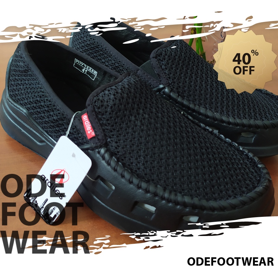 Slip on Ardiles Model FLAGON HITAM Terbaru - nyaman trendy casual