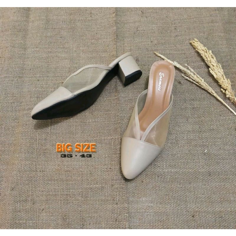 Sandal Sepatu Big Size 35-43 / Bustong Pesta Size Besar Jumbo Hak Tahu / Bustong Heels, 41