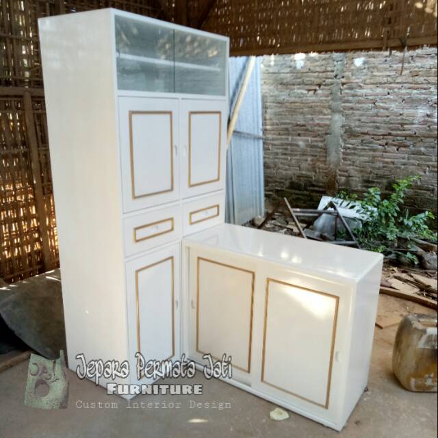 Lemari dapur / meja bar / meja dapur  minimalis custom furniture jepara