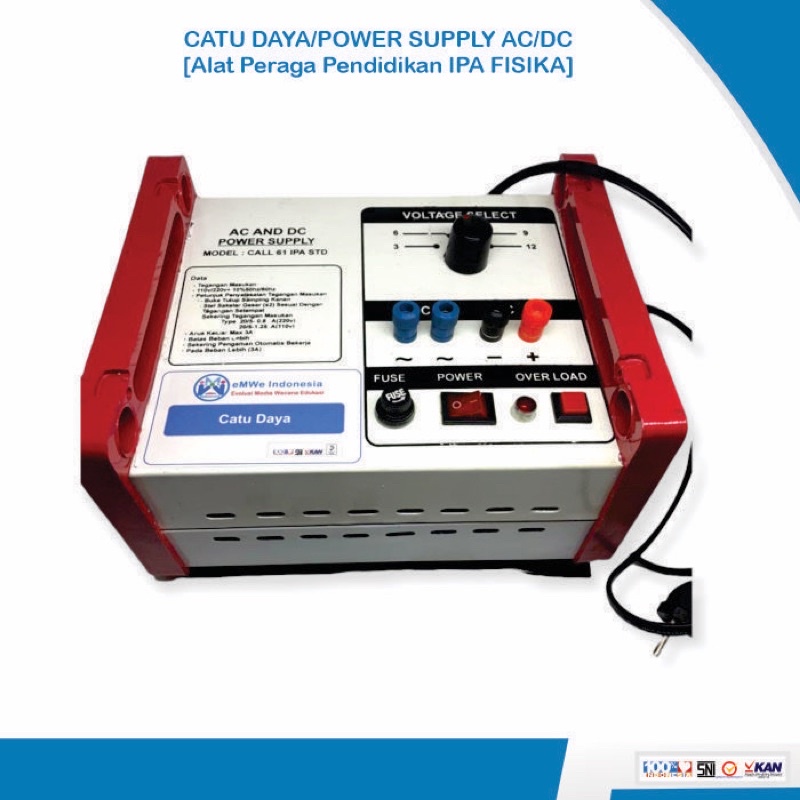 

CATU DAYA/POWER SUPLLY AC/DC 3 A [Alat Peraga Pendidikan IPA Fisika]