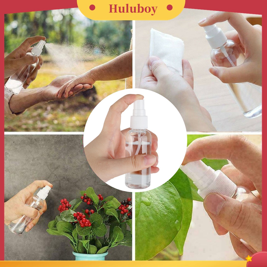 Huluboy Huluboy♡ 10pcs / 5Pcs Botol Semprot Isi Ulang Ukuran 60ml Anti Bocor Untuk Makeup