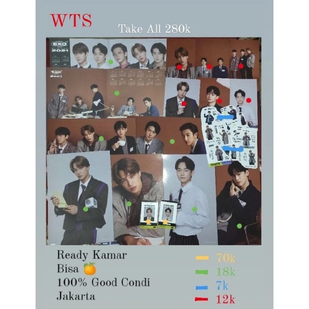 EXO SG Season Greetings Sharing Kai Chen Baekhyun Chanyeol Sehun Postcard Photocard