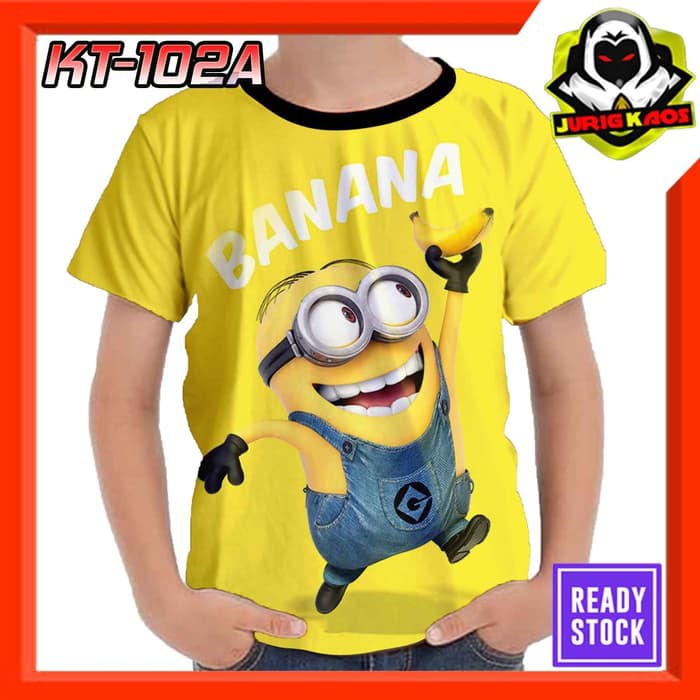 Kaos Minions Banana Kartun Anak Shopee Indonesia