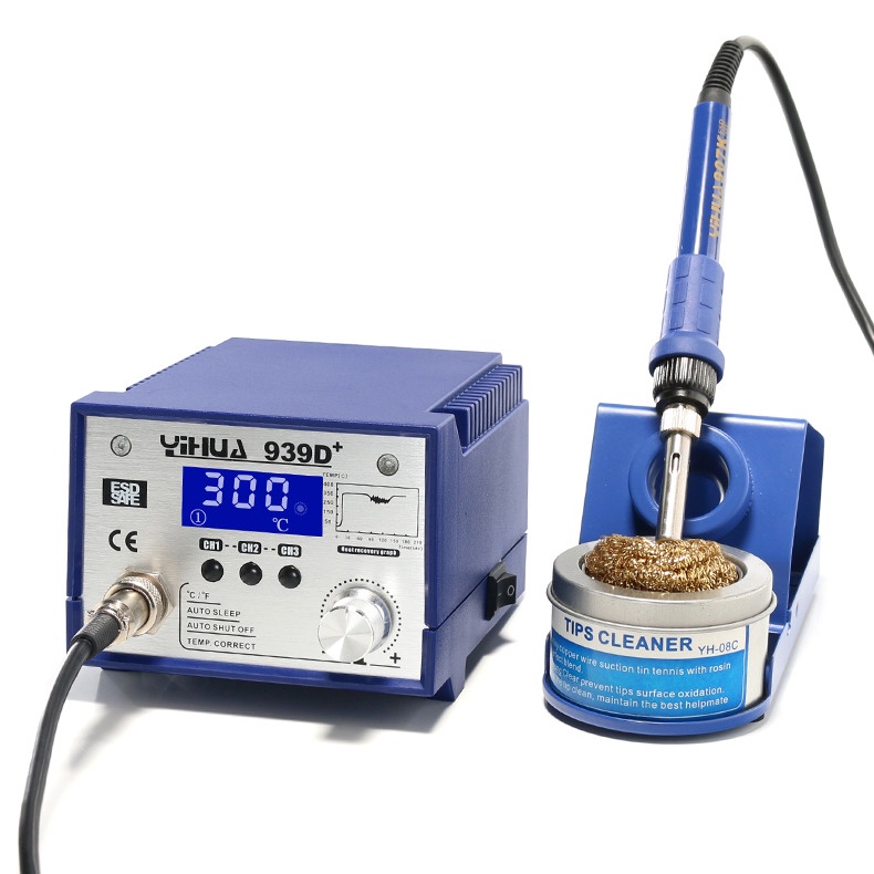 YIHUA Soldering Station Solder 3 Channel 939D+ Biru Silver Original