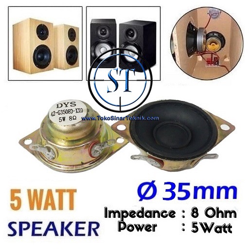 Speaker Mini 2&quot; 5W Full Range Audio Speaker Replacement 8 Ohm 5W 35mm / 4 Ohm 5W 41mm