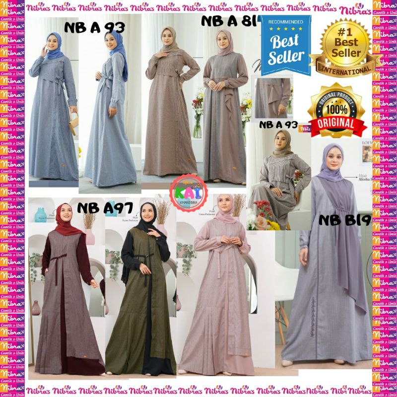 BAJU GAMIS TERBARU 2021/ GAMIS NIBRAS NB A93 NB A97 NB A81 / BAJU ORANG TUA # GAMIS EMAK EMAK / DRES