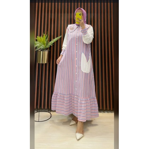 Anindya midi dress gamis murah daily dress