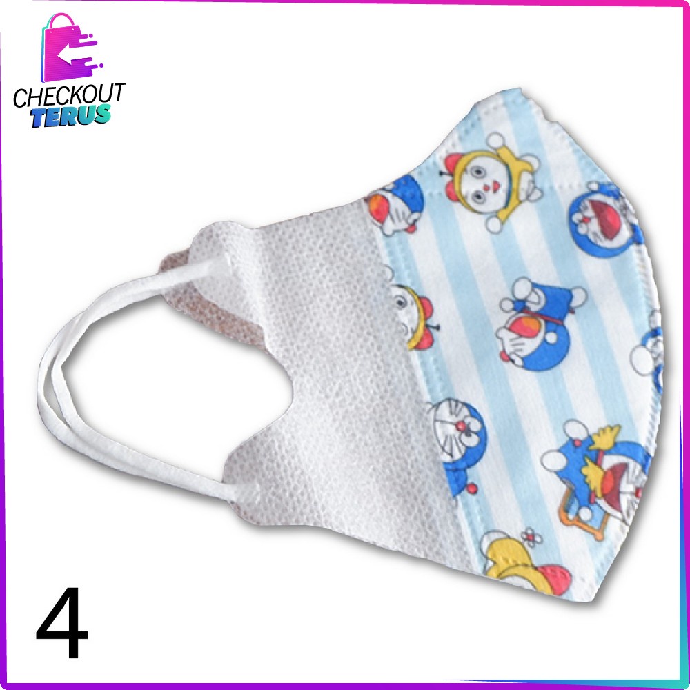 CT C280 Masker Anak Duckbill 50Pcs 3Ply Karakter Kartun Masker Duckbil Anak Sekali Pakai Earloop Kids Face Mask