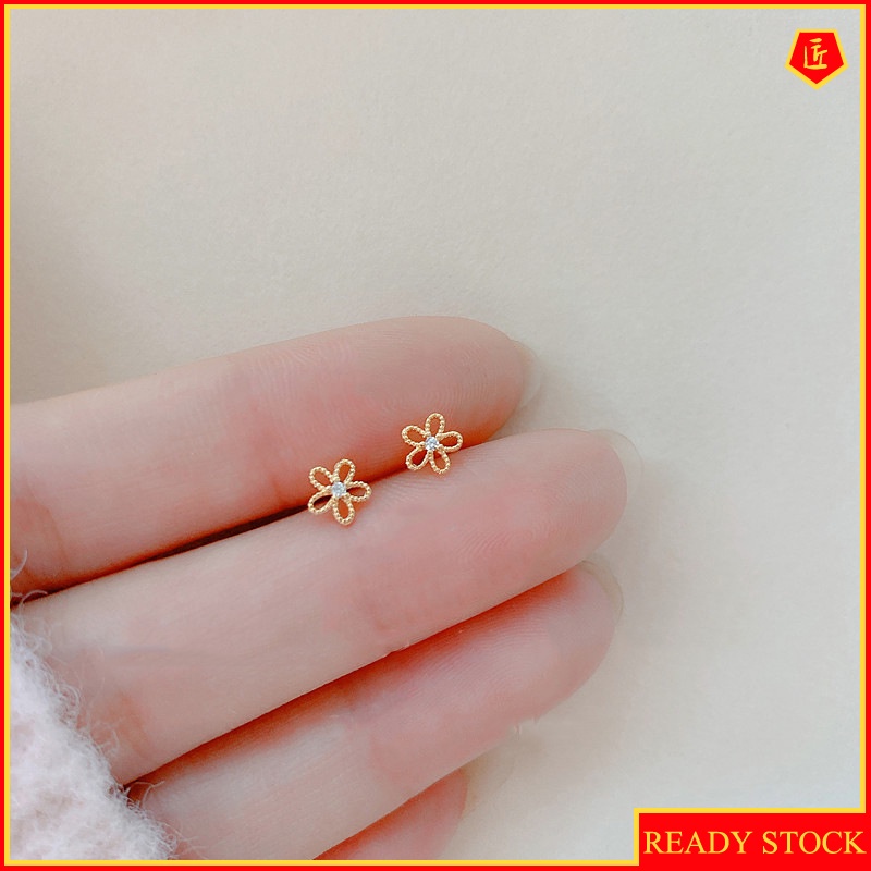 [Ready Stock]Mini Small Flower Ear Studs S925 Silver Exquisite