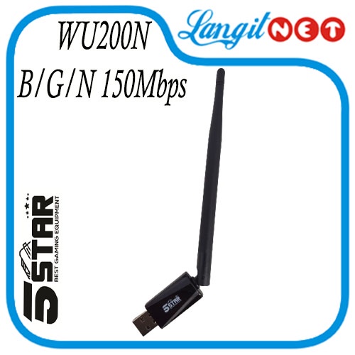 WIRELESS N USB ADAPTER 5STAR WU200N 150Mbps