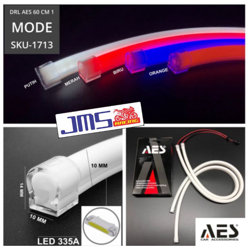 lampu alis drl led bull aes ukuran 30/60 cm putih biru merah hijau universal nmax aerox pcx ninja mx beat Vario Scoopy genio