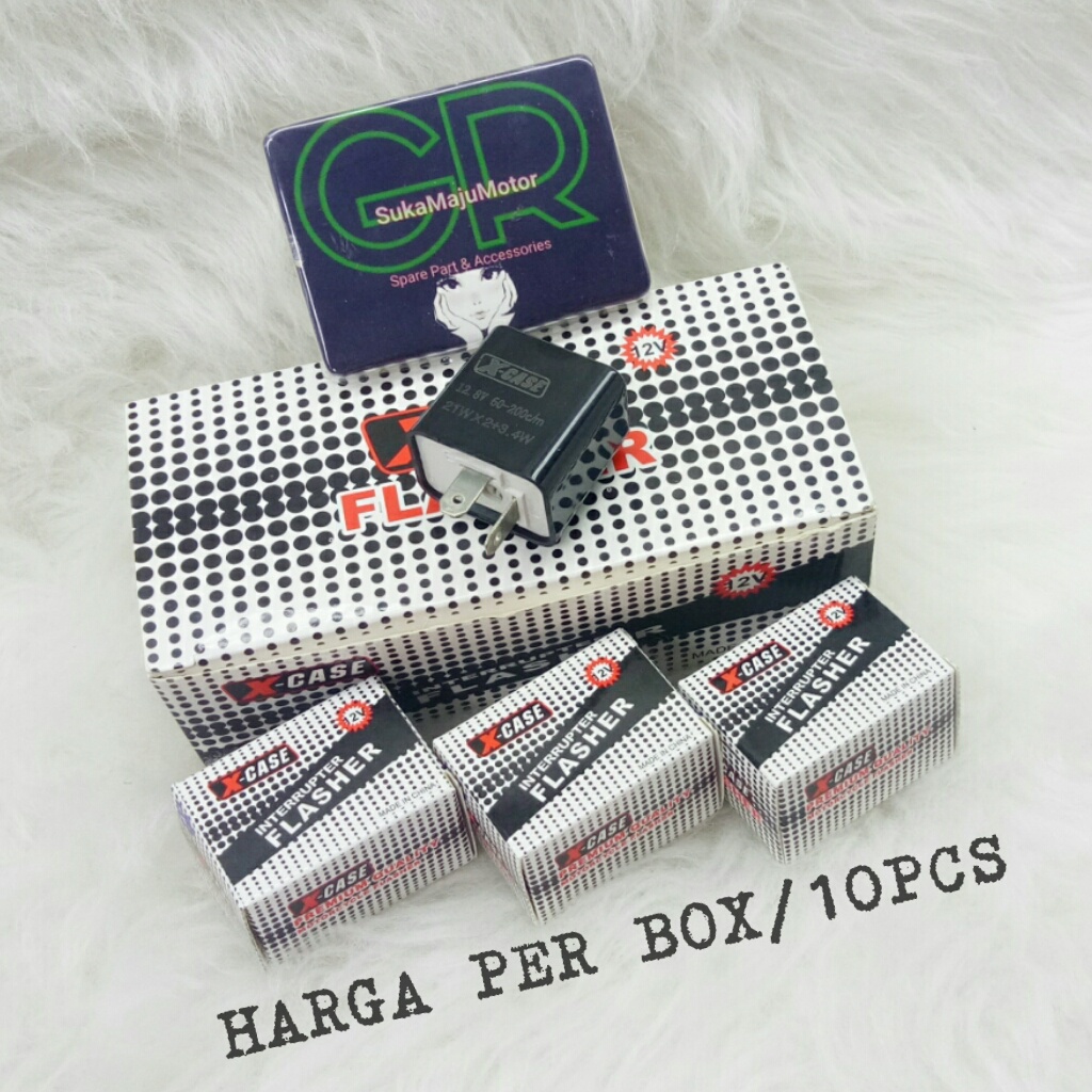 FLASHER SEIN XCASE 1BOX/10PCS RELAY SEN LAMPU KEDIP MOTOR SETELAN