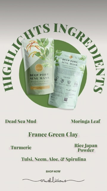 [DIST RESMI] Cleansing Bright Mask , Deep pore acne by crushlicious (FREE GIFT)