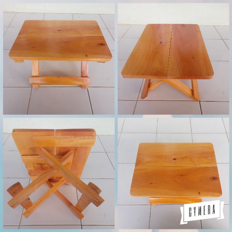 Meja Lipat Kayu Mahoni Rekal Quran Meja Belajar Anak dan dewasa