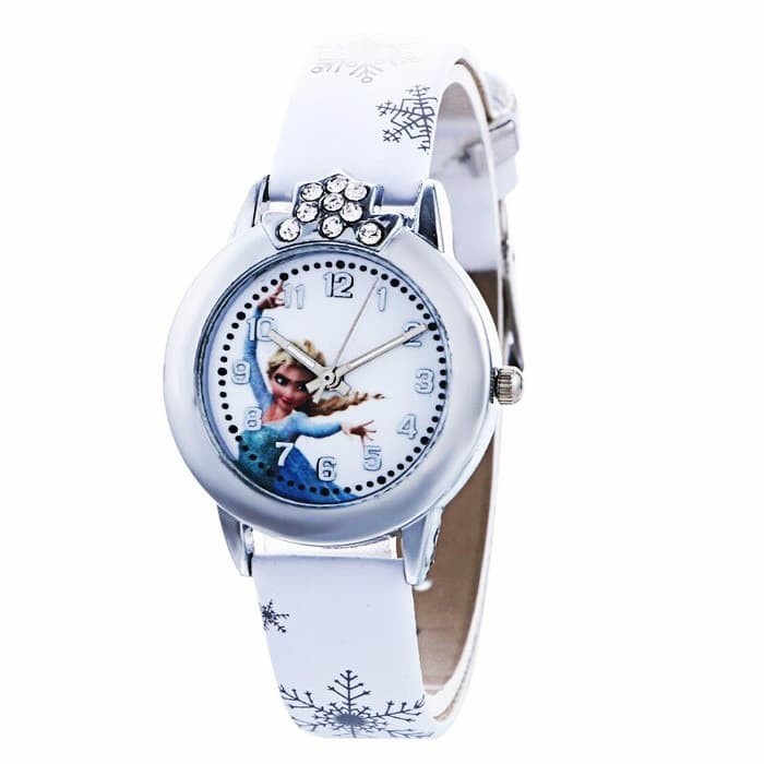 jam tangan anak perempuan / jam tangan frozen - Putih