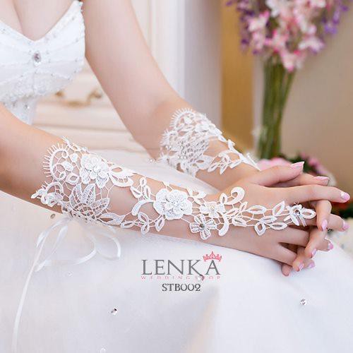 [PALING LARIS] WEDDING GLOVES LACE BROKAT SARUNG TANGAN PENGANTIN WANITA STB002