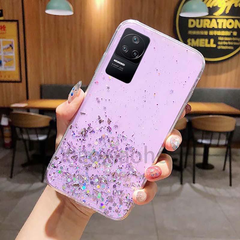 Xiaomi Poco F4 Casing Soft Case Tpu Bahan Premium Glitter Glossy