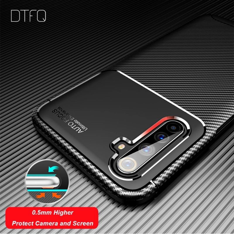 ORIGINAL - CASE REALME 5 / 5i / C3 Softcase Carbon Soft Case KarbonCasing Silicon TPU Casing Slim