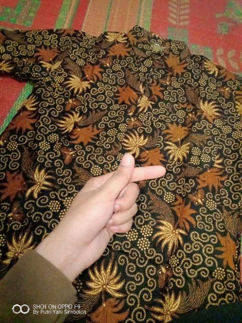 Bswart Batik Hrb026 Kenongo Hem Pendek Padi Pekalongan M L Xl Batik Pria Murah Modern Grosir