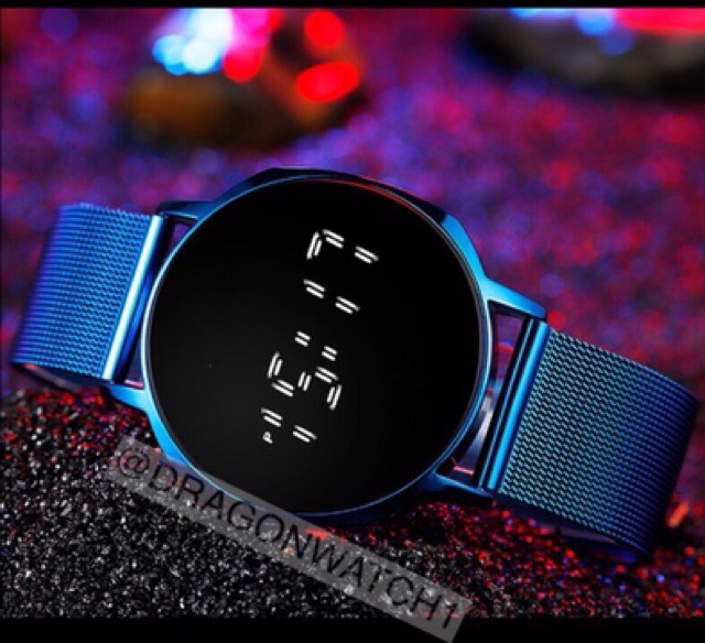 ［Ready Stock］Jam tangan magnet Pria LED Digital layar sentuh S1094