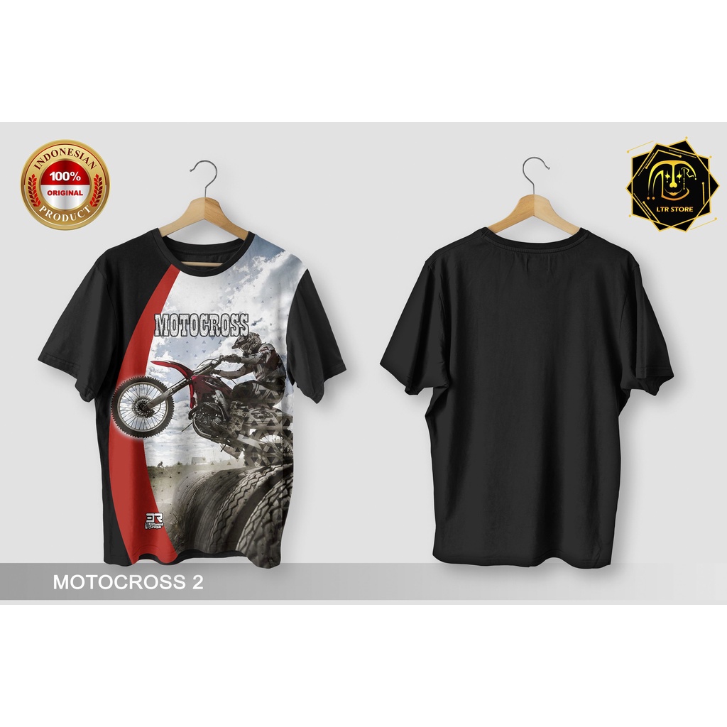 [ BAYAR DI TEMPAT ] BAJU PRINTING GAMBAR MOTOCROSS 2 - KAOS DISTRO ORIGINAL MOTOR CROSS SEPEDA MOTOR