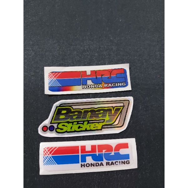 STICKER EMBLEM HRC Siker Filter HONDA TIMBUL 3D