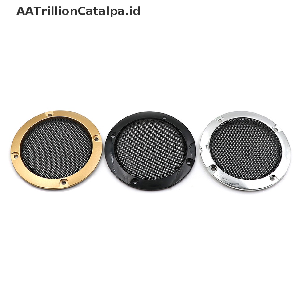 2pcs cover speaker Audio Bahan Logam mesh Bentuk Lingkaran Ukuran 3 inch