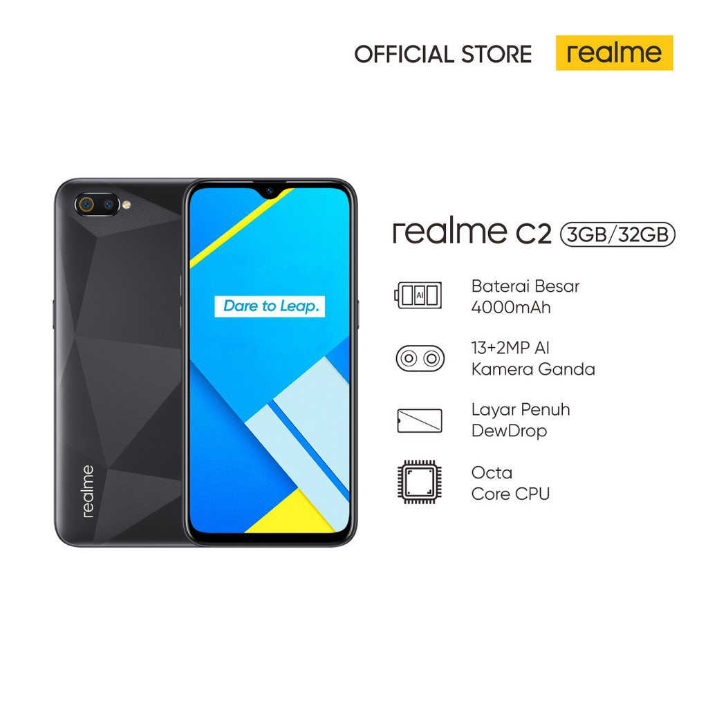 Promo Hp Oppo Realme C2 Ram 2 32 Gb Baru Murah Segel Bergaransi Shopee Indonesia