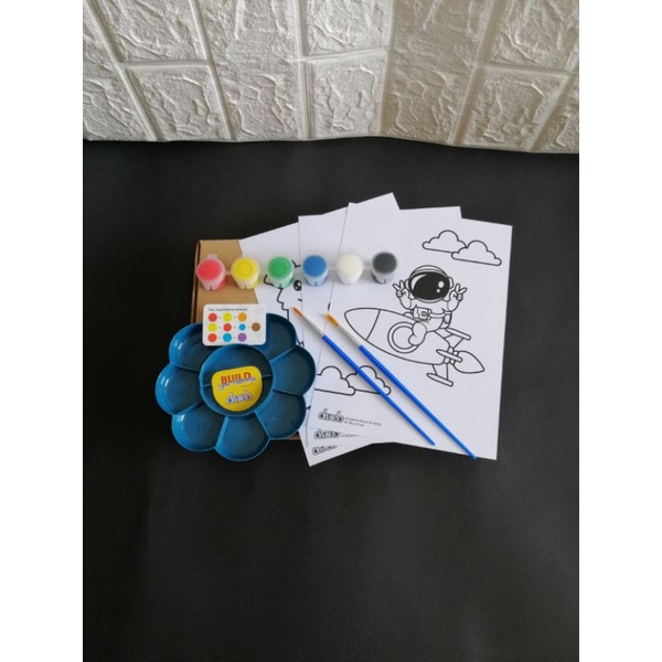 

kertas gambar binatang lukis mewarnai tebal murah cat air kuas painting set
