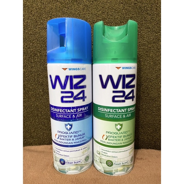 WIZ 24 Desinfektan Udara Ruangan AEROSOL 100ml / Air Disinfectant Spray Saniter wiz24 100 ml