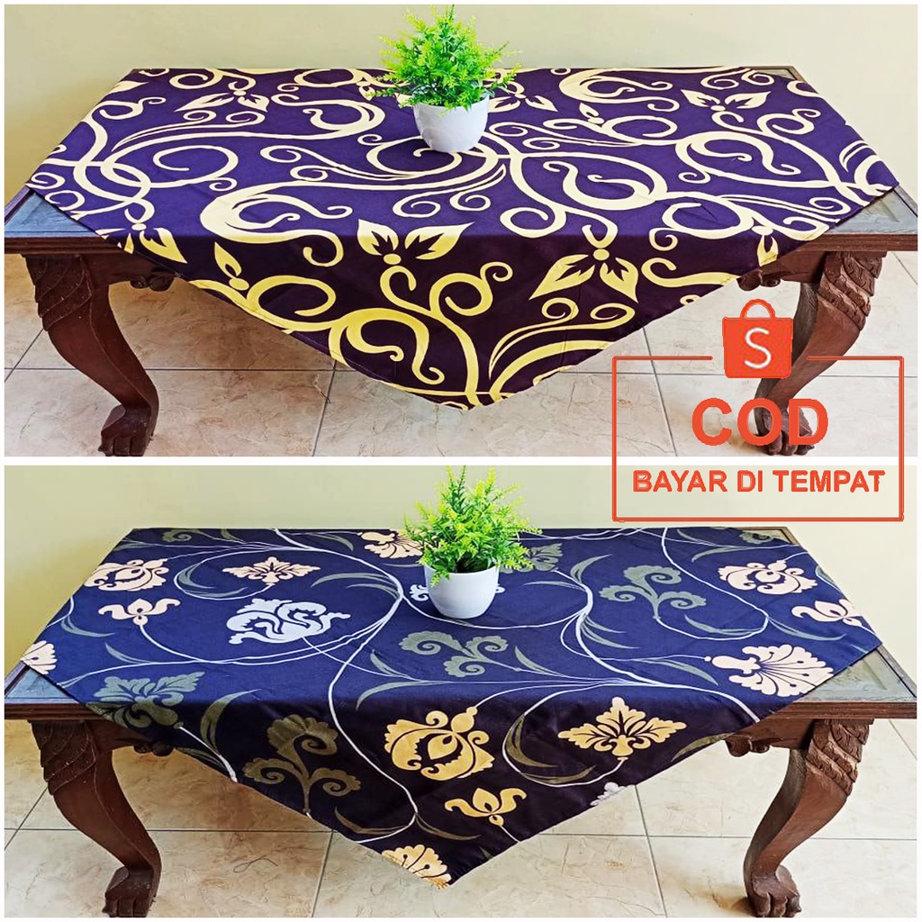 ✅COD Taplak Meja Guru Tamu Dapur Minimalis Persegi 100x100 Kain Katun Mewah Aneka Motif Home Decor Dekorasi Dekor Hiasan Perlengkapan Rumah