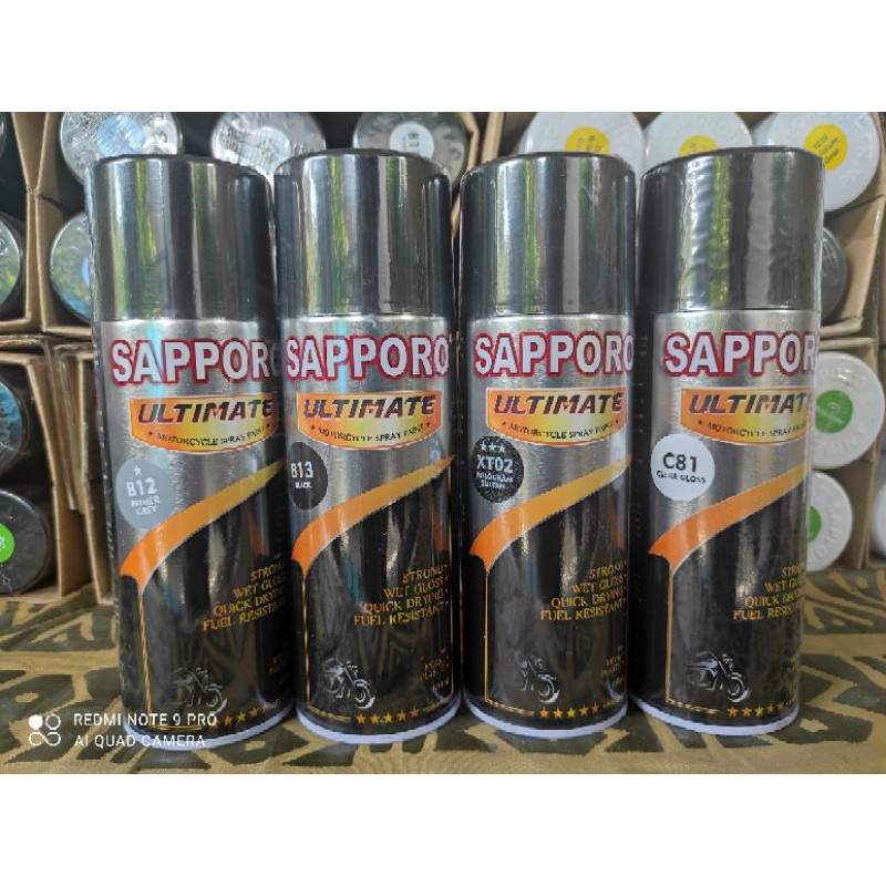 Paket Sapporo Ultimate XT02 Hologram Sultan / hologram / Sapporo spray 400 ml