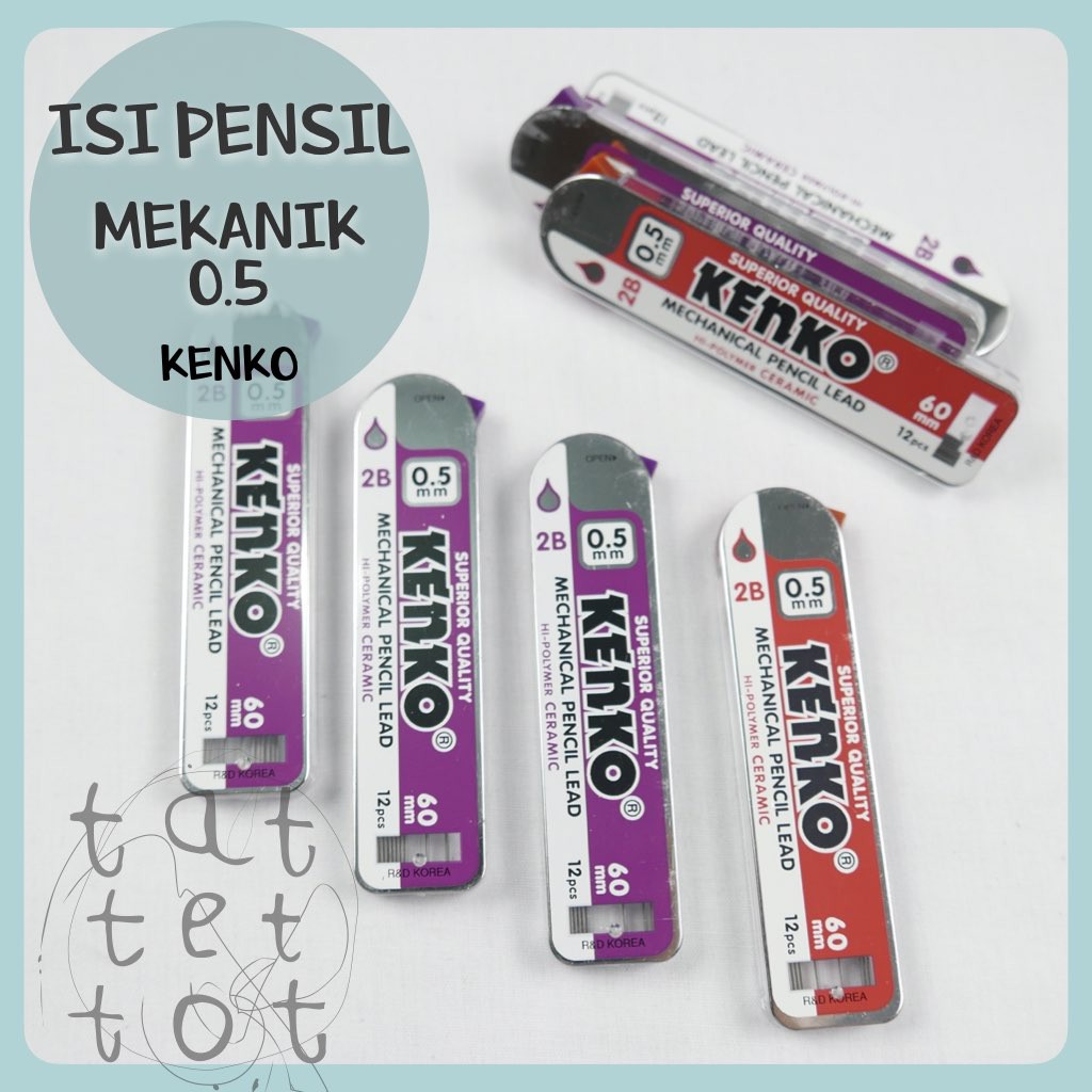 

ISI PENSIL 2B MEKANIK CETEK 0.5 KENKO