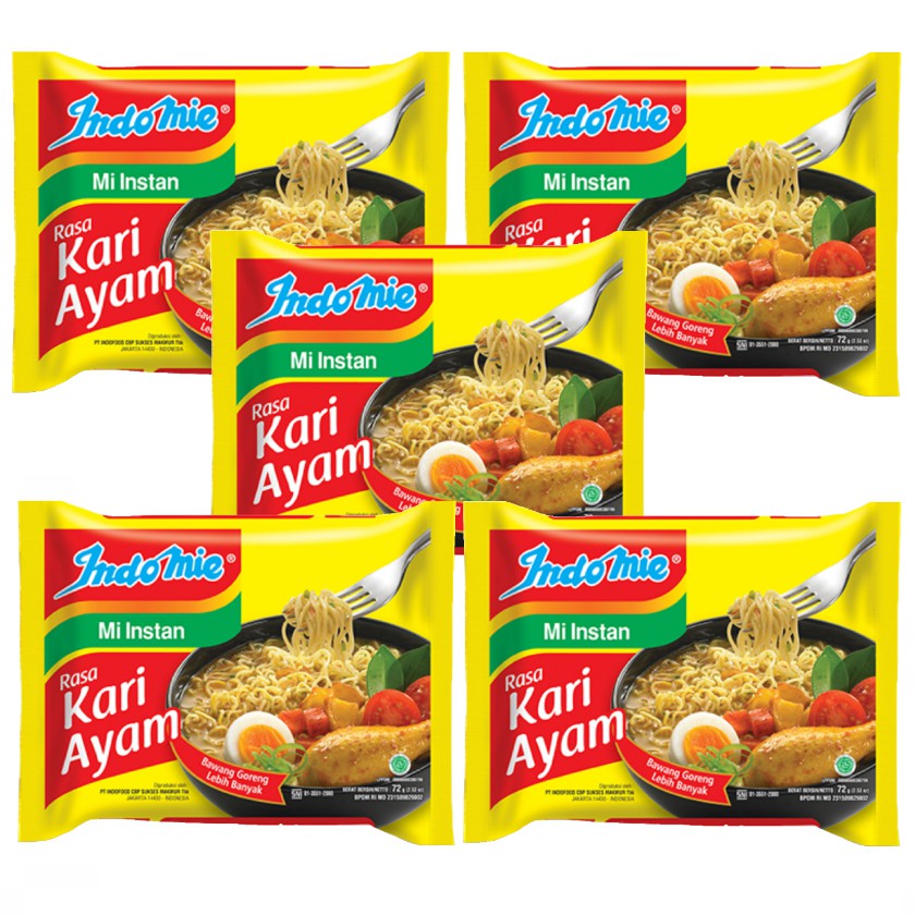 

Indomie Kari Ayam (Mie Instan) 5 PCS