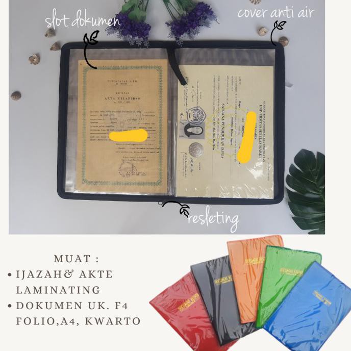

DISKON Map Dokumen / Dokumen keeper / Map ijazah resleting - Hitam
