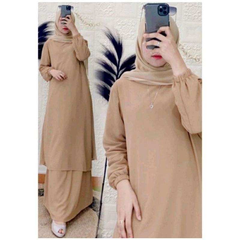 DRESS MELAYU / DRESS MALAYSIA / BAHAN ARMANI BABYDOLL PREMIUM/GAMIS CERUTY POLOS/GAMIS REMAJA/GAMIS 