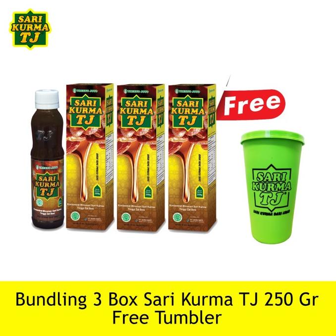 

[COD] Bundling 3 Box Sari Kurma TJ 250 Gr Free Tumbler
