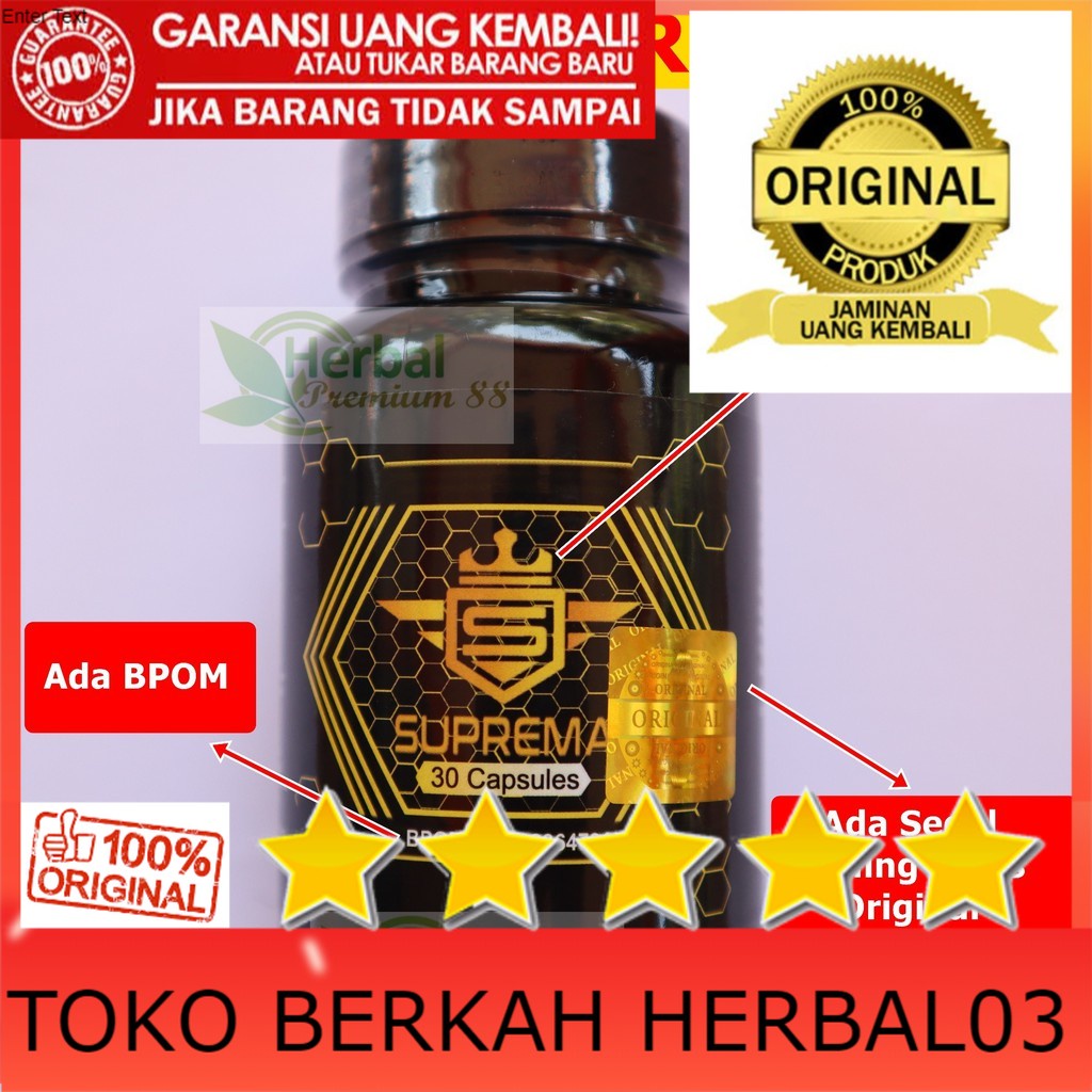 100% ASLI SUPREMA BPOM ASLI ORIGINAL Premium Obat Pembesar Penis Kelamin Vital Kuat Sex Pria Tahan L