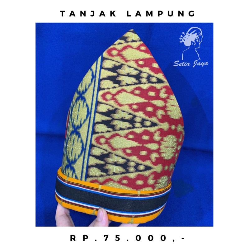 Tanjak Lampung/ Topi Tanjak Adat Lampung/ Topi Lampung Penganten Tinggi