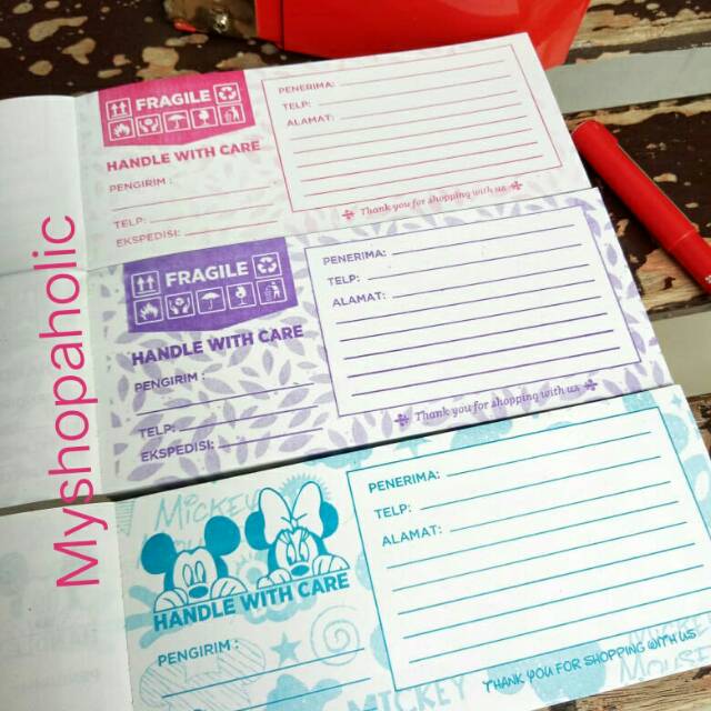 

LABEL PENGIRIMAN ONLINESHOP MURAH LANGSUNG PRODUSEN - DESAIN FRAGILE