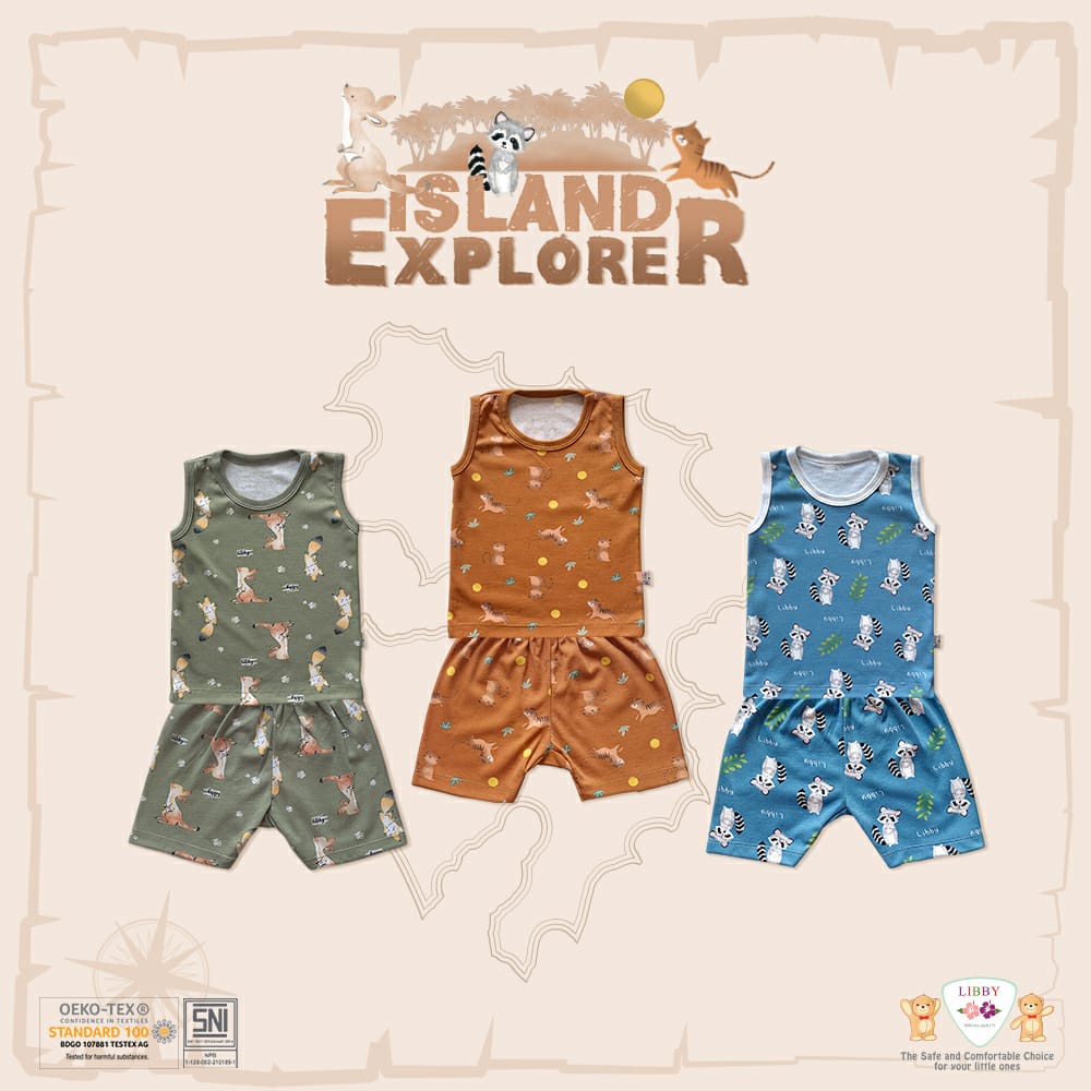 LIBBY BABY SETELAN OBLONG KUTUNG BAYI ANAK ANIMAL WILDNESS ANIMAL DREAMLAND ISLAND EXPLORER