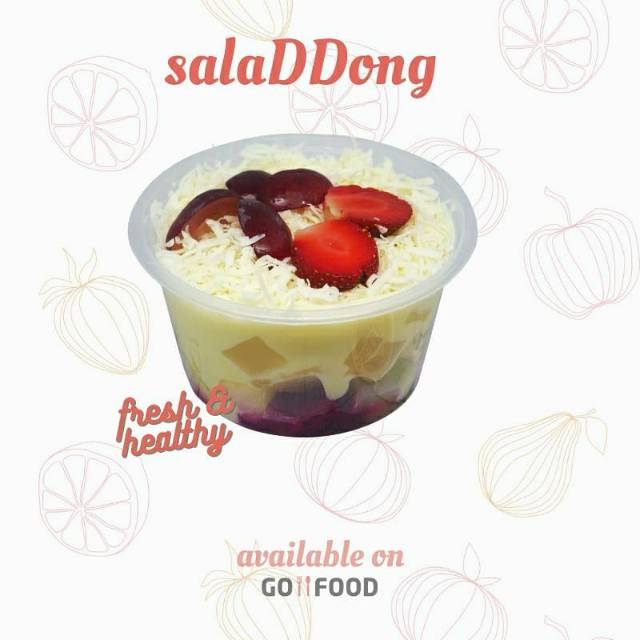 

Salad Buah Segar Toping Keju