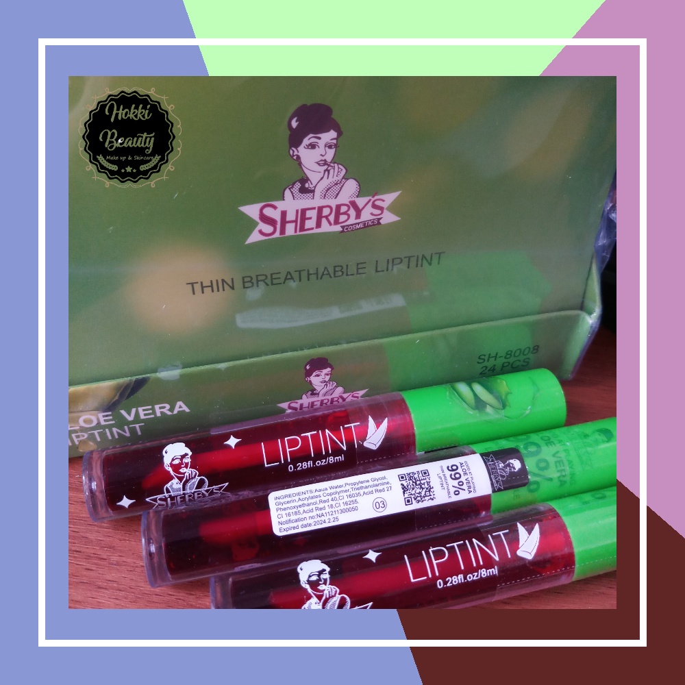 Lip Tint Liptint Sherbys Aloe Vera SH-8008 PER PCS